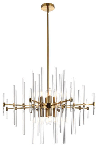 Elegant Lighting 2502D27 Sienna 8 Light 27"W Crystal Chandelier - Chrome