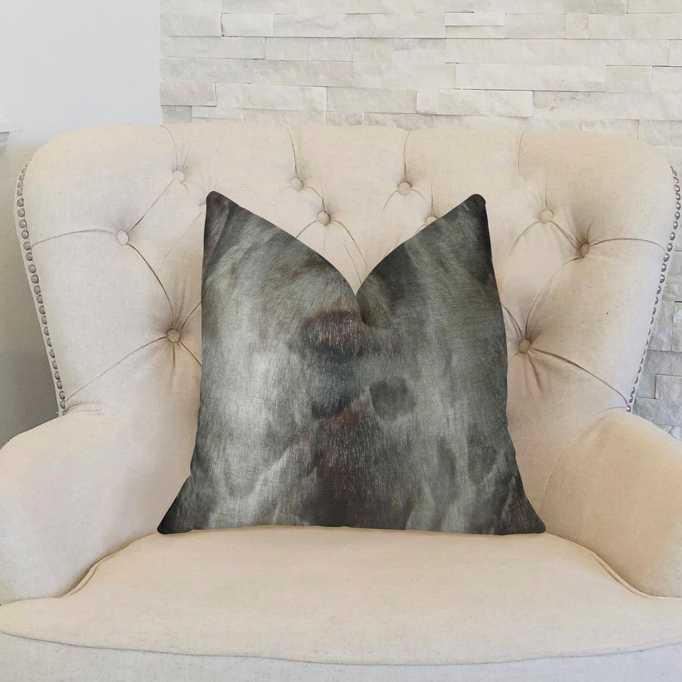 Luxury Pillow, Gray Charcoal, Double Sided 22"x22"