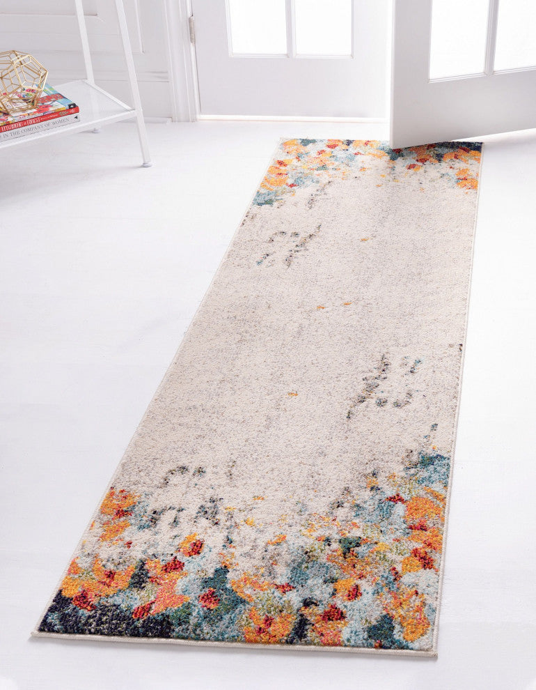 Contemporary Prismatic 10'6"x16'5" Rectangle Beige-Multi Area Rug
