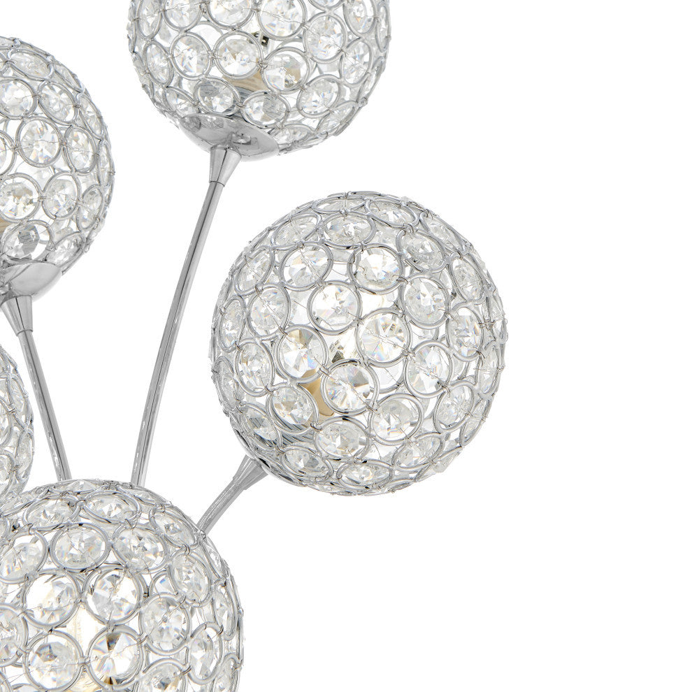 Thailand Crystal Domes Dimmable 5 LED Light Table Lamp
