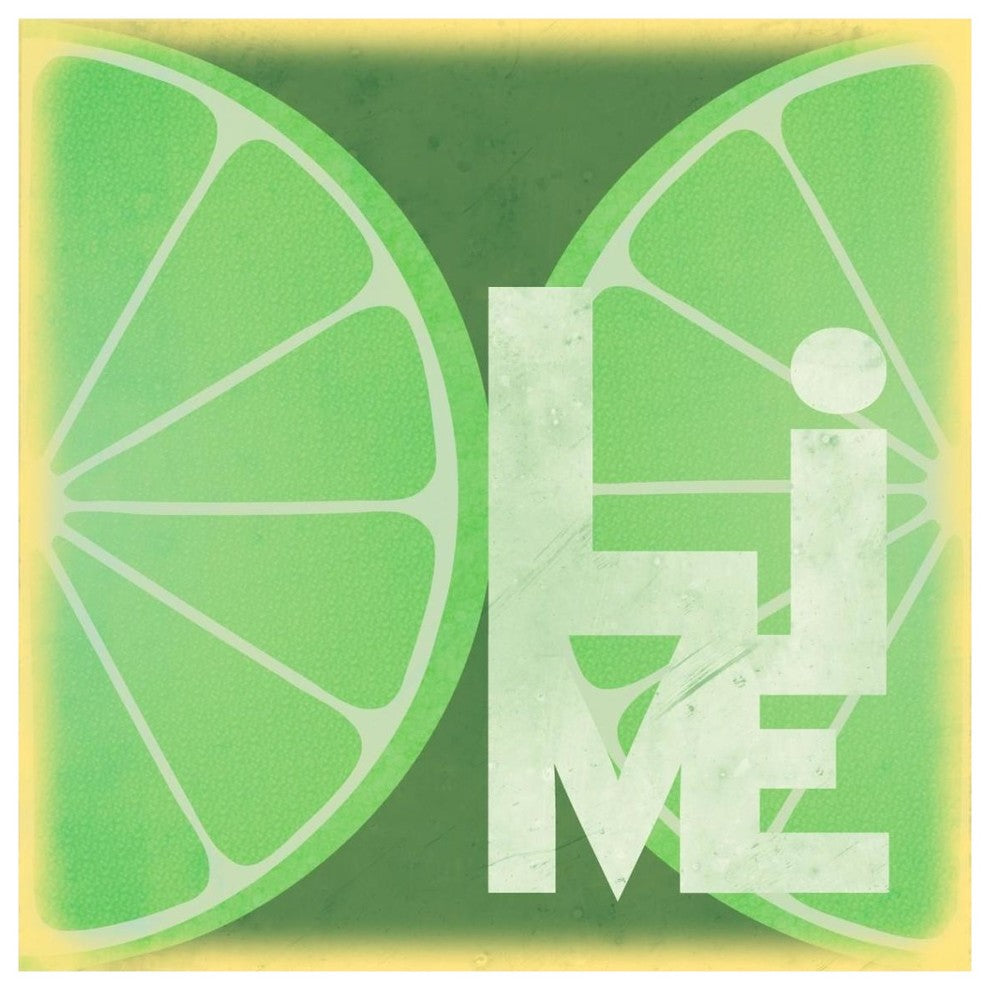 "Citrus - Lime" Digital Paper Print by BG.Studio, 38"x38"