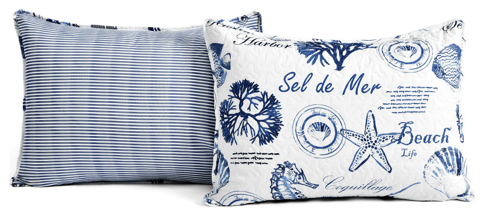 Harbor Life Quilt 7 Piece Set, Indigo, Full/Queen