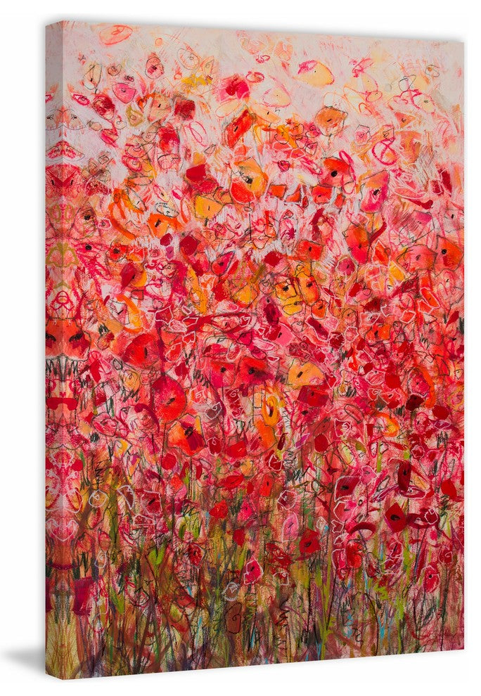 "Flower Explosion" Painting Print on Wrapped Canvas, 40x60