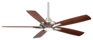 Minka Aire Dyno 52" LED Ceiling Fan With Remote Control, Brushed Nickel