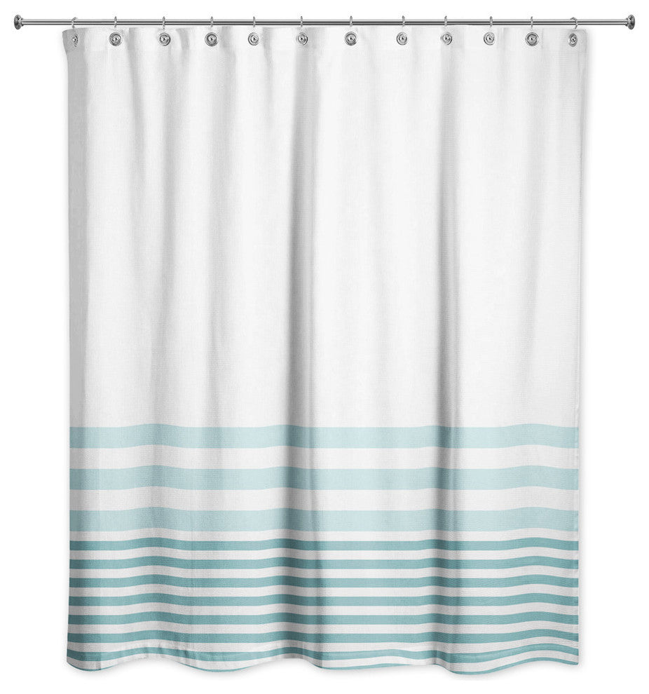 Blue Stripes 71x74 Shower Curtain
