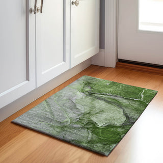 Premium Machine Washable Mayfield AMF524 Olive 1'8" x 2'6" Rug
