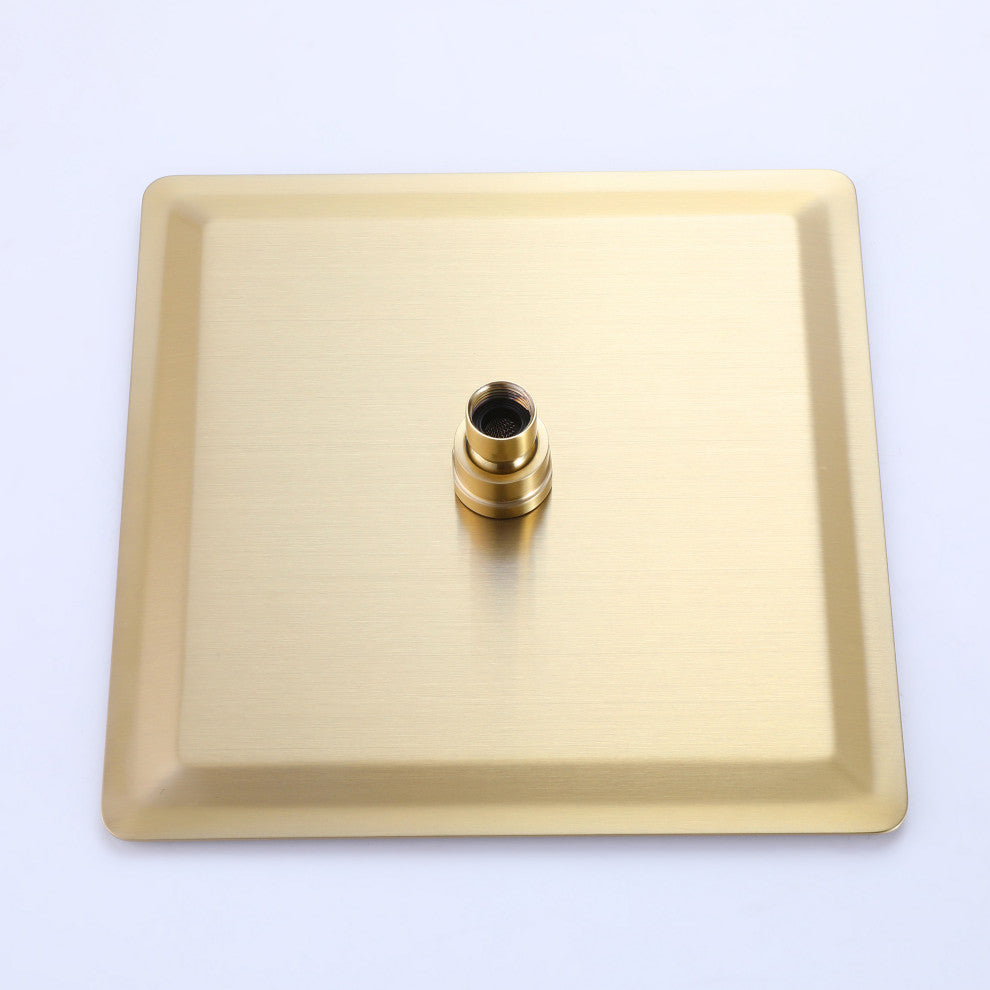 Pressure Balanced Shower System with Rough-In Valve & 10Inch Showerhead, Brushed