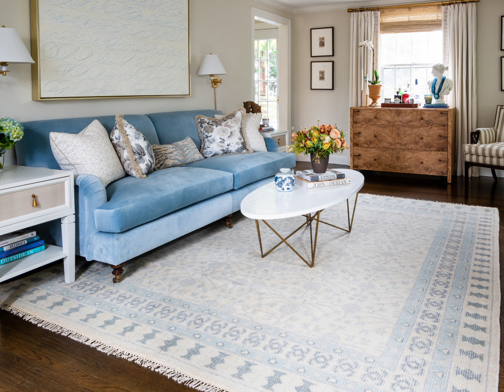 Erin Gates by Momeni Concord Sudbury Hand Knotted Wool Area Rug, Ivory, 5'6"x8