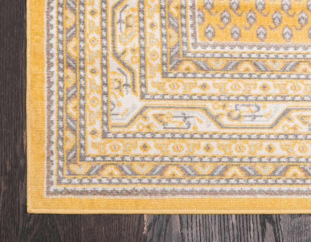Unique Loom Yellow Allover Williamsburg 5'x8' Area Rug