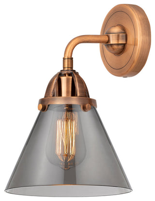 Large Cone Sconce, Antique Copper, Plated Smoke, Plated Smoke