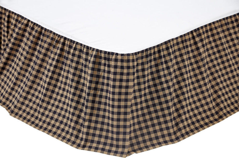Navy Check Twin Bed Skirt