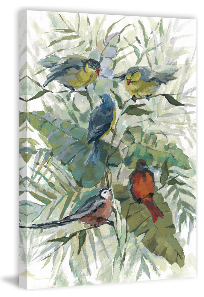 "Morning Birds III" Painting Print on Wrapped Canvas, 24"x36"