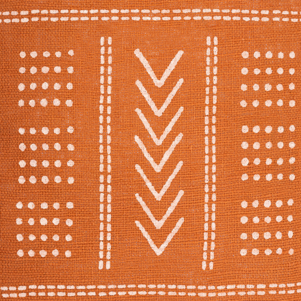 Surya Malian Brick Red Pillow Shell With Polyester Insert 20"H X 20"W