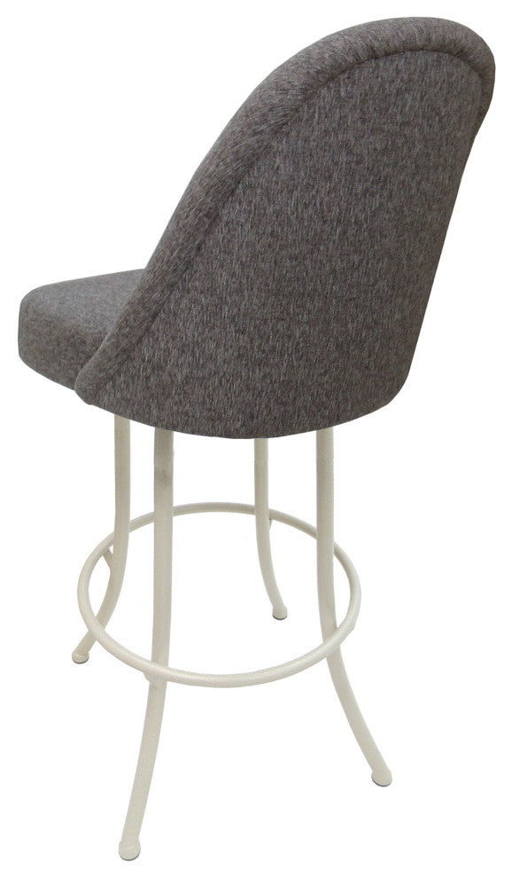 Swivel Counter 26" 30" Extra Tall 34" Metal Bar Stool M-235, Mojave Grey - White