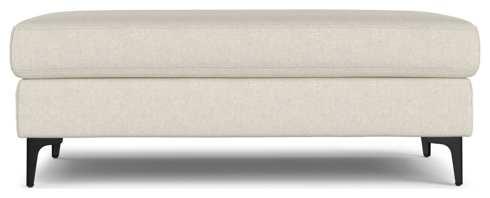 Ava Large Rectangular Ottoman in Tightly Woven Performance Fabric , Assembled