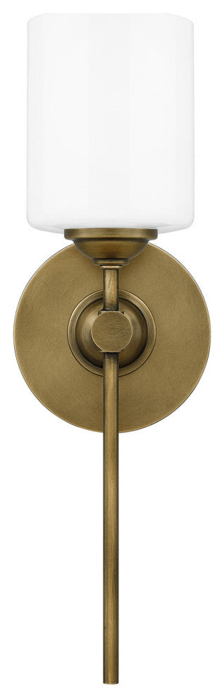 Aria One Light Wall Sconce, Weathered Brass
