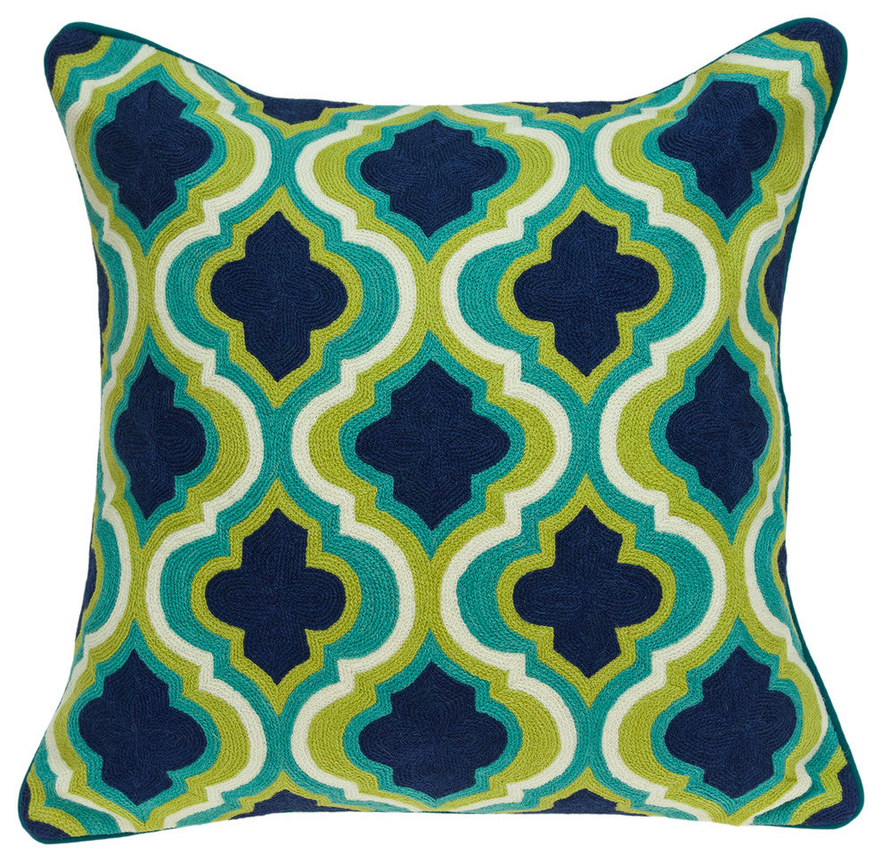 Handmade Muja Traditional Multicolored Pillow Cover With Poly Insert