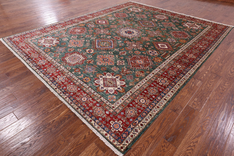 Super Kazak Hand-Knotted Wool Rug 8' 6" X 10' 4" Q5034