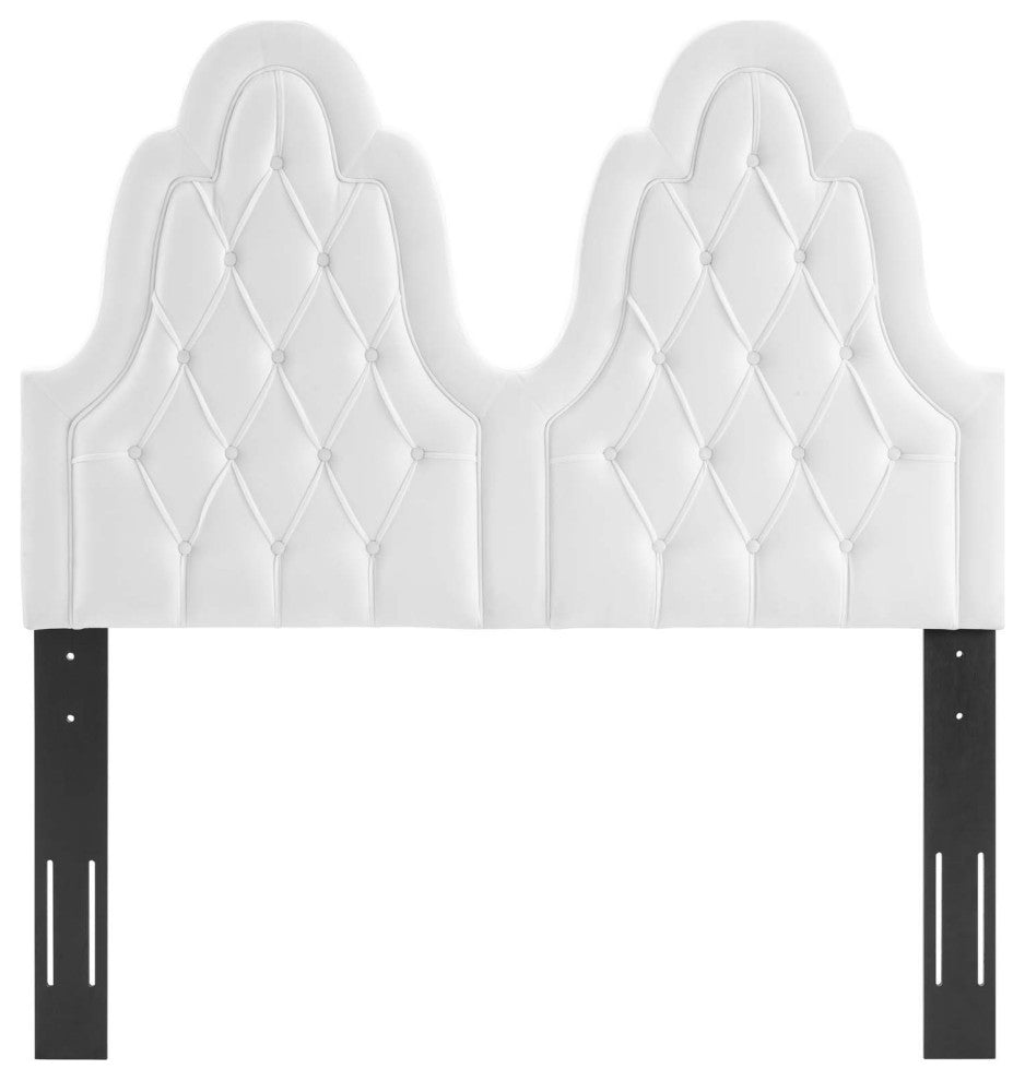 Augustine Tufted Performance Velvet King/California King Headboard White