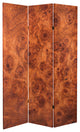 6'' Tall Double Sided Burl Wood Pattern Canvas Room Divider