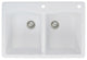 33-in x 22-in Drop-in Aversa Granite Kitchen Sink in White