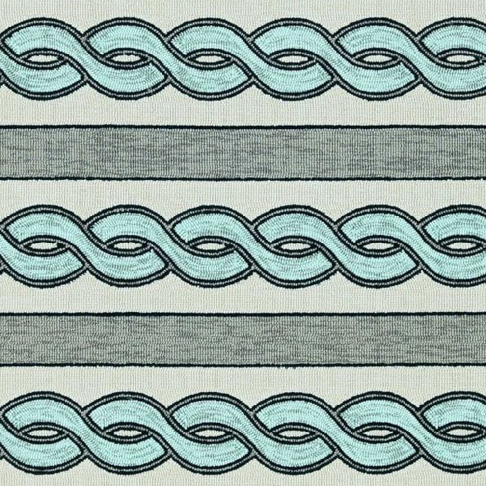 HomeRoots 7' Square UV treated Polypropylene Ivory or Spa Area Rug