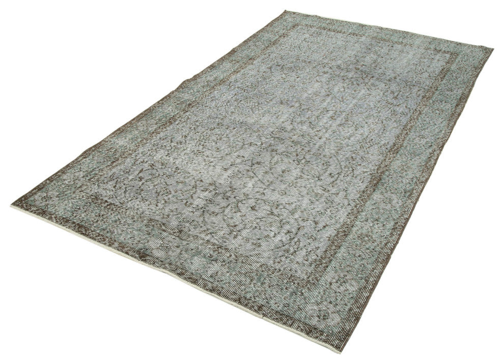 Rug N Carpet - Handwoven Turkish 4' 8" x 8' 4" Unique Overdyed Area Rug