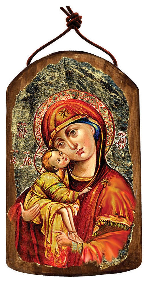 Icon Holy Virgin Mary Wooden Ornament