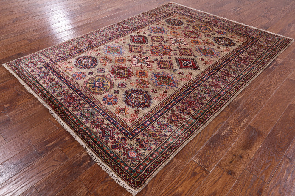 Super Kazak Hand Knotted Wool Rug 5' 8" X 7' 9" Q7696