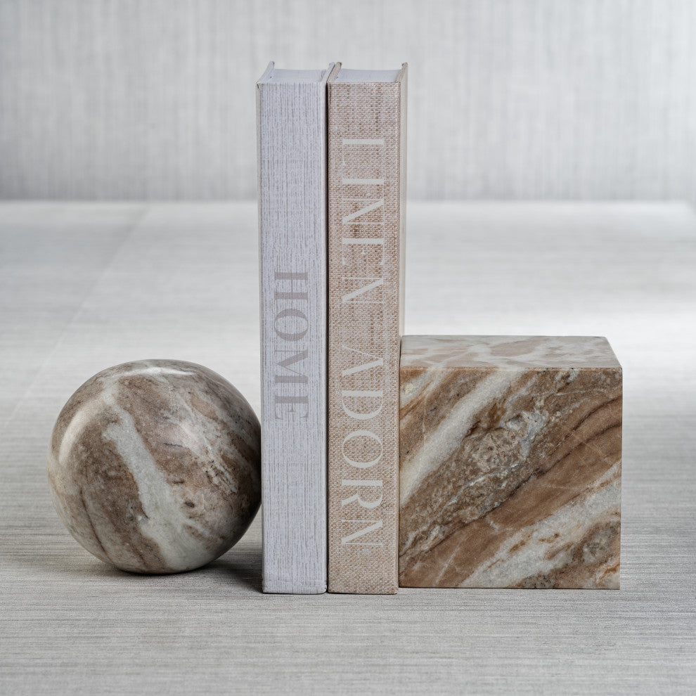 Altamura Marble Bookend, Cube