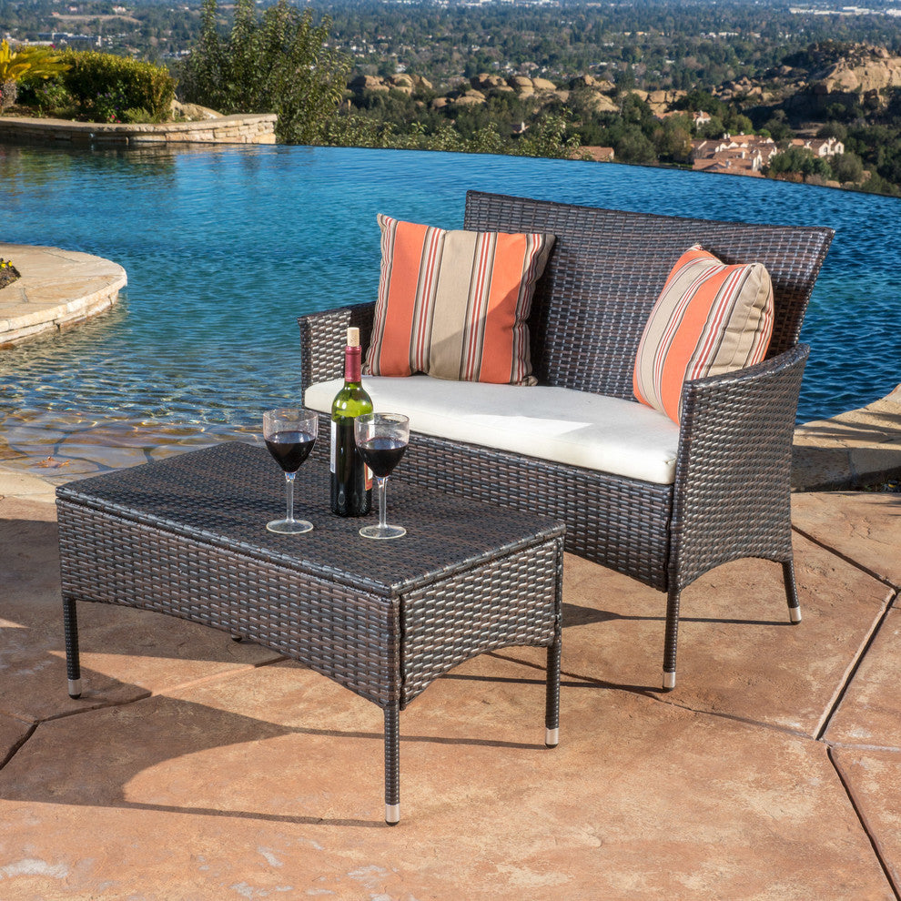 GDF Studio 2-Piece Ines Multi-Brown Outdoor Set