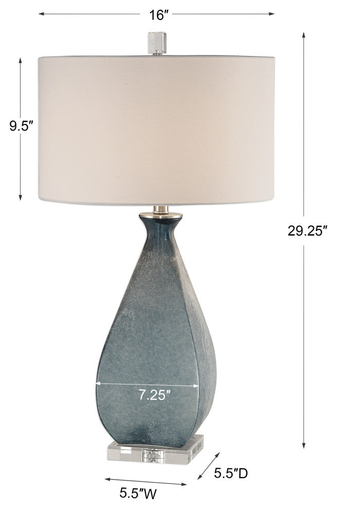 Uttermost Atlantica Ocean Blue Lamp