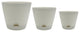 CHG Plastic Tilden Self-Watering Planters, Arctic White, Assorted Size, Set of 3