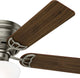 Hunter Fan Company 52" Low Profile III Plus Antique Pewter Ceiling Fan W/ Light