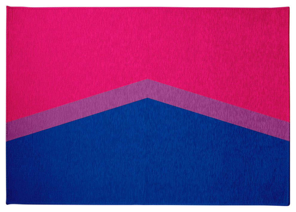 Bisexual Chevron Chenille Rug, Bisexual Chevron, 5'x7'