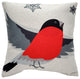Winter Finch Joyful Bird Christmas Pillow