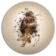Abstract Falcon On Branch, Animal Round Wall Art, 11"