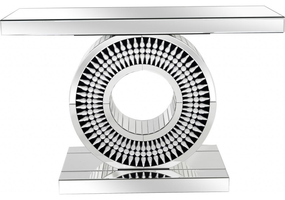 Silver Sundial Console Table