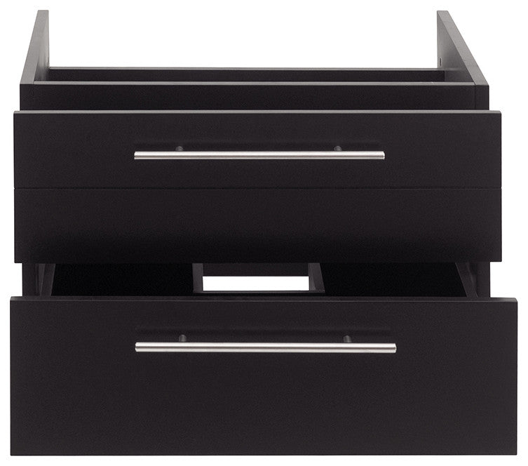 Lucera Wall Mount Vessel Sink Bathroom Cabinet, Espresso, 24"