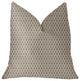 Diamant Beige and Brown Luxury Throw Pillow, Beige, Brown, Double Sided 22"x22"