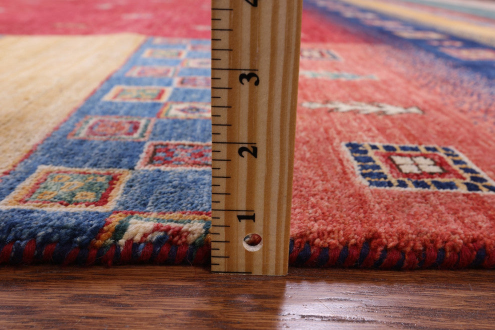 8' 4" X 12' 0" Tribal Persian Gabbeh Handmade Wool Rug Q4892