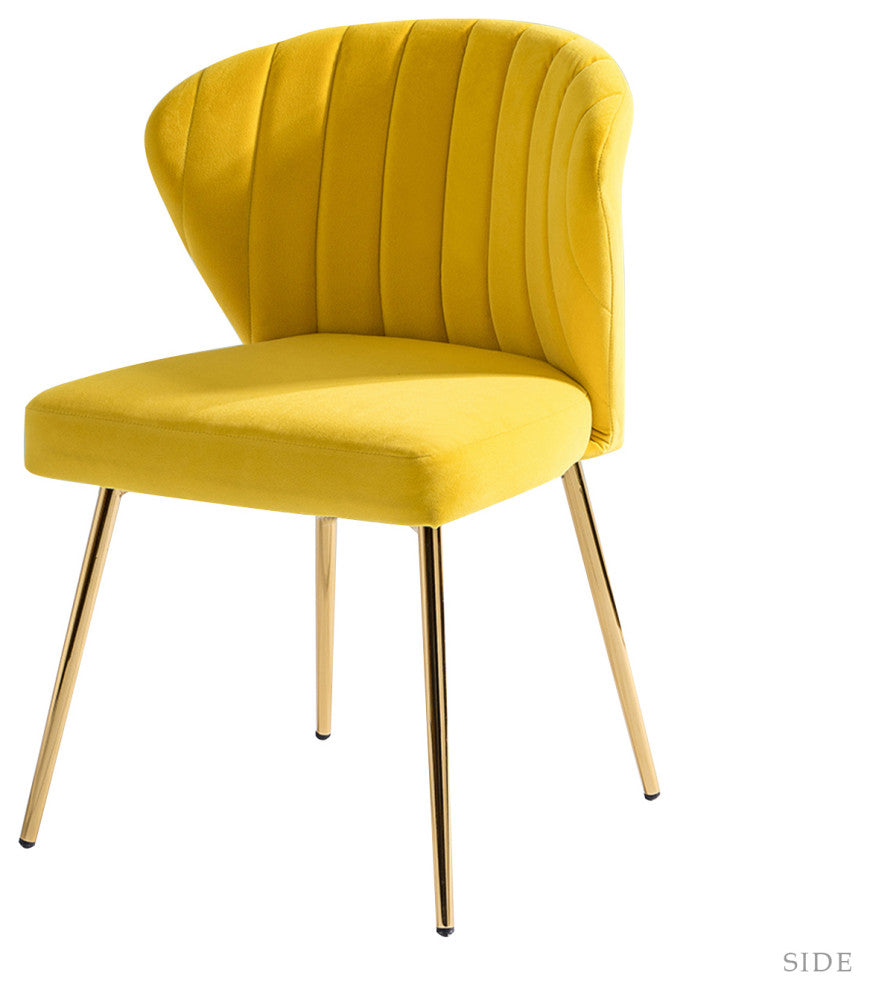 Milia Dining Chair Set of 4, Yellow