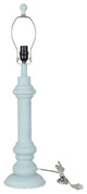 Polyresin 30" Table Lamp with Linen Shade, Light Blue (Set of 2)