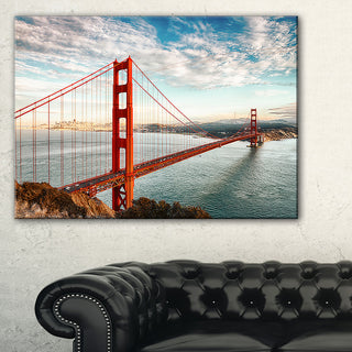 "Golden Gate Bridge in San Francisco" Canvas Wall Artwork, 32"x16"