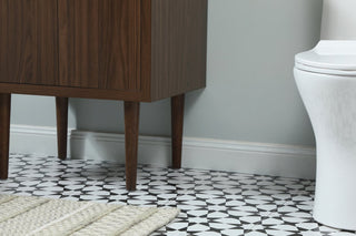 Home Living 19" Midcentury Modern Walnut-Light Bathroom Vanity