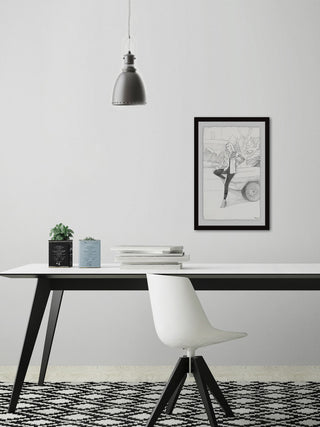 "Sleek and Long" Framed Painting Print, 12"x18"