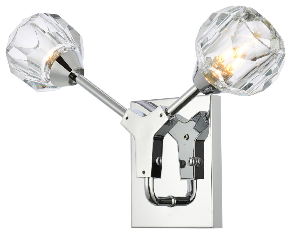 2 Light Wall Sconce, Chrome