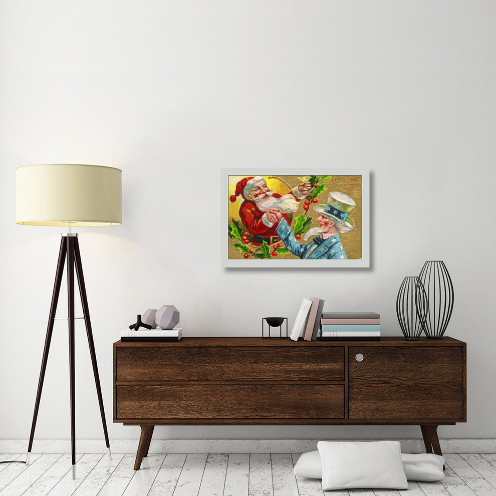 "Santa with Uncle Sam Litho" Canvas by Hollywood Photo Archive, 36x24"