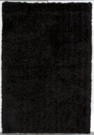 Oyster Contemporary Area Rug, Black, 7'9"x10'6"