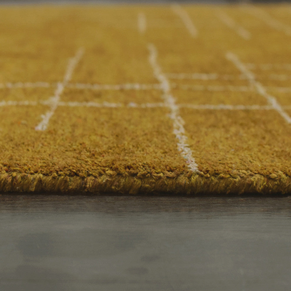 HAND KNOTTED LOOM SILK ECO-FRIENDLY RUGS-5'x8',Rectangle,Gold Beige,Contemporary